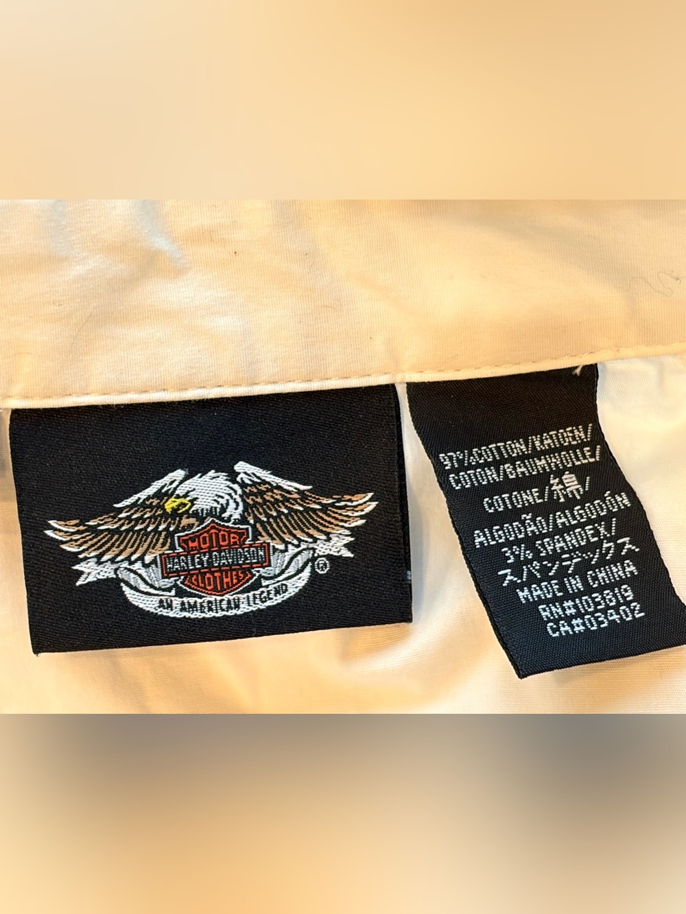 Harley-Davidson Motorcycles Cotton Button Down, Graphic w/crystals, white , 2W - Picture 16 of 16
